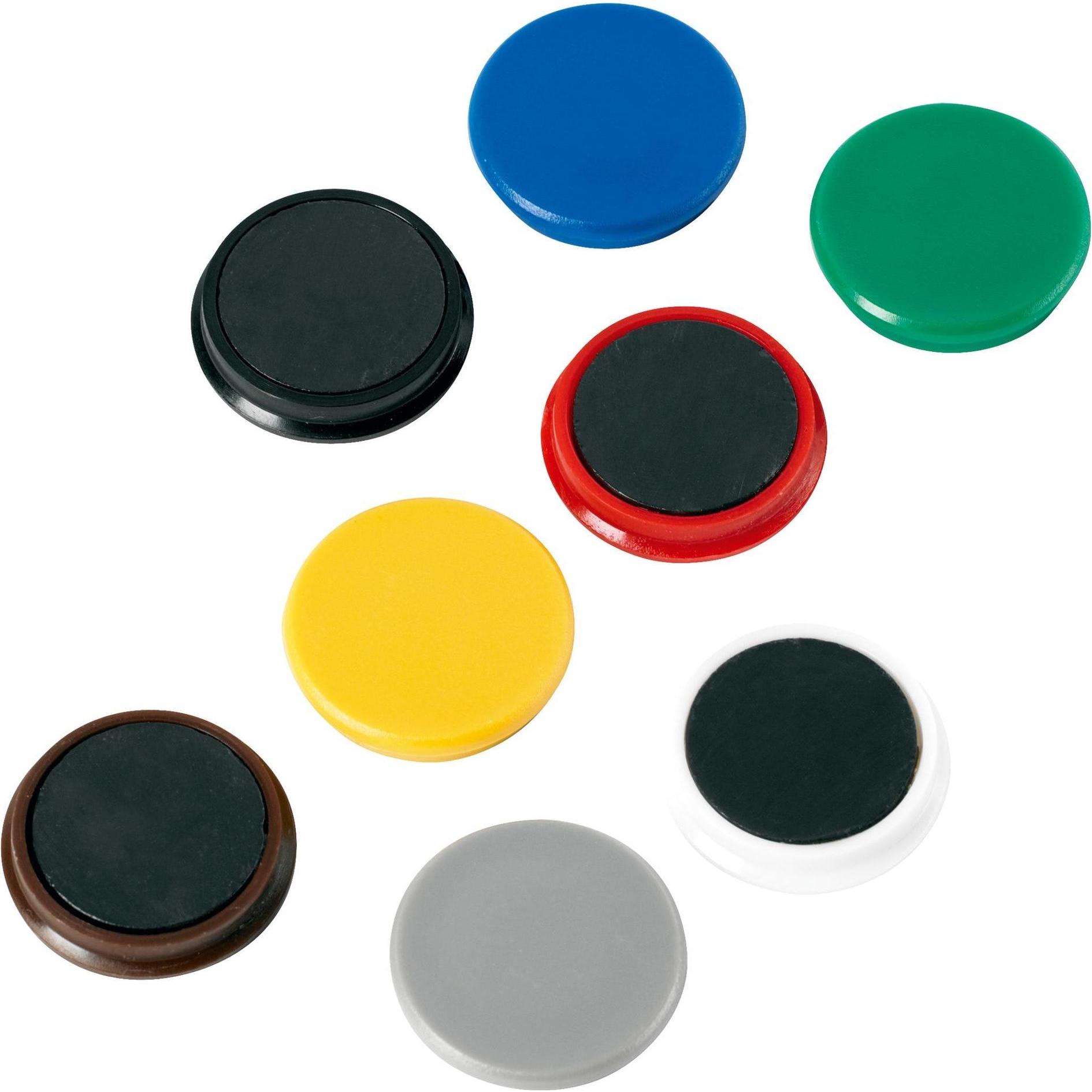 Alco, Magnet, Magnet 32 x 7 mm (Ø x H) 32mm 0,8kg farbig sortiert 10 St./Pack. (10 x)