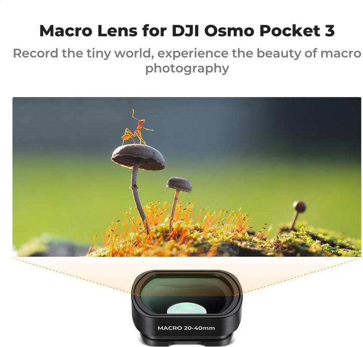 Produktbild K&F Concept Macro Filter, Magnification 10X, Minimum Focusing Distance 25-40mm. HD, Anti-Reflection Green Coatin