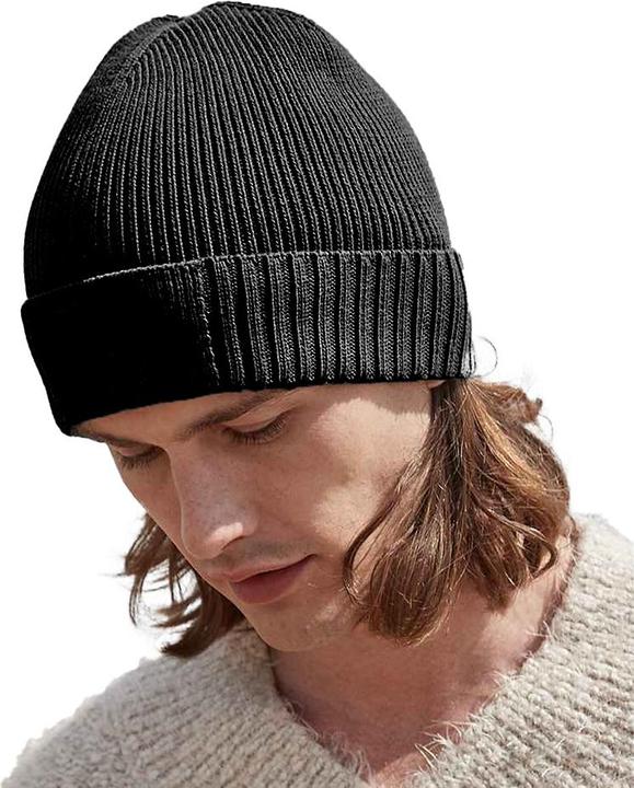 Produktbild Beechfield Erwachsene BioBaumwolle Engineered Patch Beanie