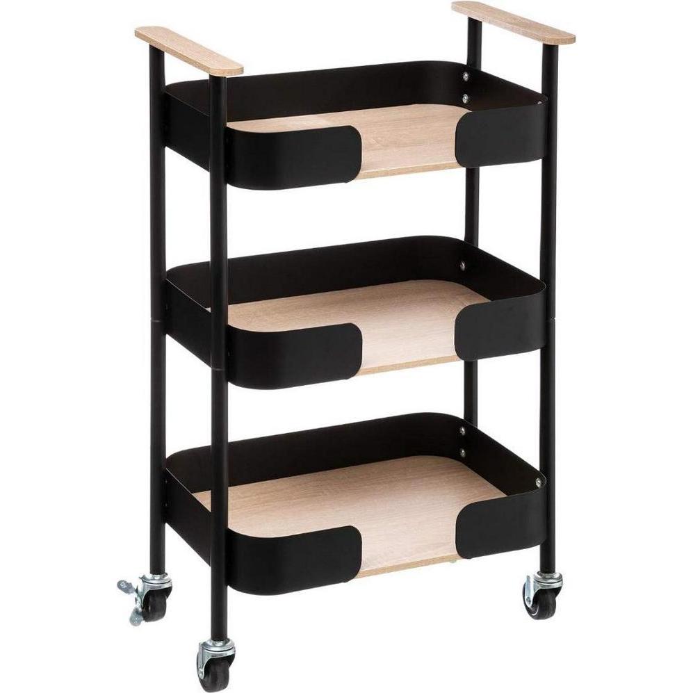5Five, Servierwagen, Tevogn Schwarz (75 x 45,5 x 28,5 cm)