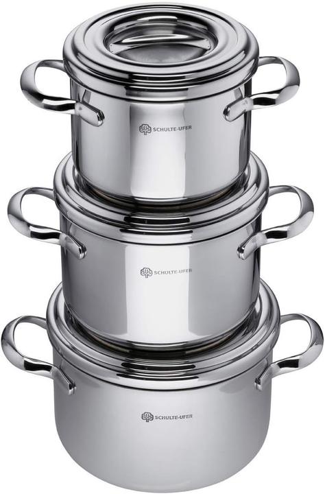 Produktbild Schulte-Ufer SUS Edelstahl Topfset Romana 5teilig (Bräter + Schmortopf, Kochtopf, Edelstahl)