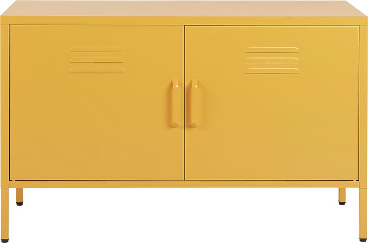 Image du produit Beliani Buffet jaune 2 portes URIA (100 x 40 x 65 cm)