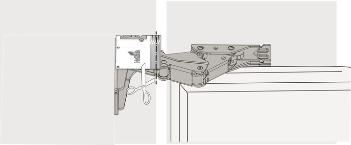 Produktbild Hettich Führungsscharnier Kamat 115°