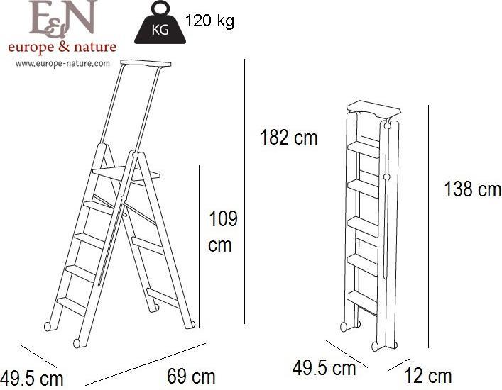 Produktbild Europe & Nature Leitter für Bibliothek (90 cm)