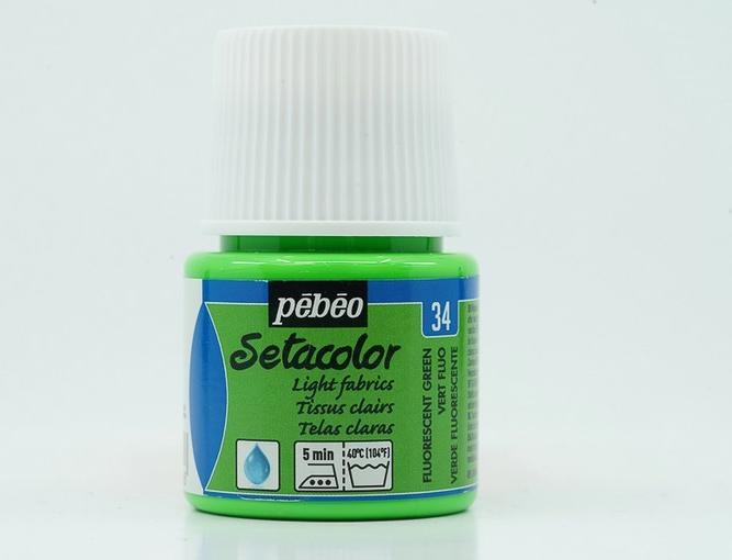 Immagine prodotto Pebeo Setacolor Tessuti Chiari (Verde neon, 45 ml)