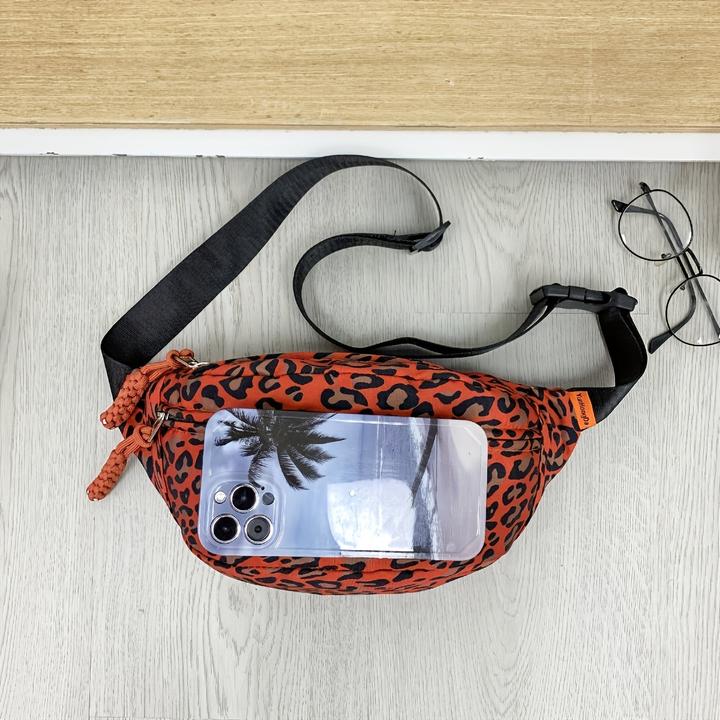 Only-Bags.Store Mode Leopard Print Chest Bag, vielseitig Kontrast Farbe Casual Waist Pack, multifunktionale