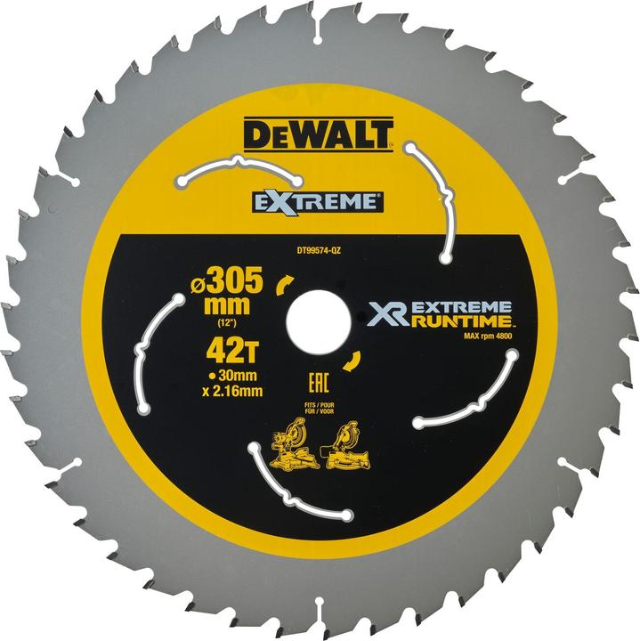 Productafbeelding DeWalt FLEXVOLT Verstekzaagblad 305mmX30mmX42T