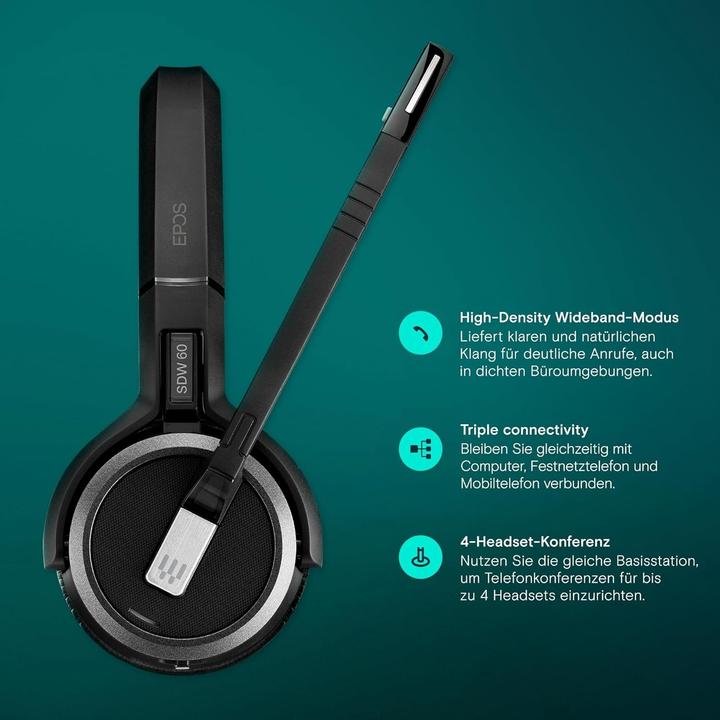 Image du produit EPOS Impact Sdw 60 Hs Dect (Sans fil, Skype)