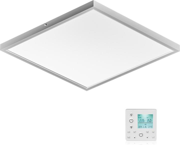 Actual product image Wiltec Infrared ceiling heater 370W 65.5x63x3.5cm Infrared heating LED heater