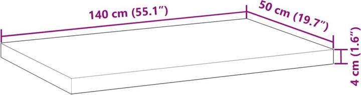 Produktbild vidaXL Schreibtischplatte Unbehandelt Akazie (140 x 50 x 4 cm)