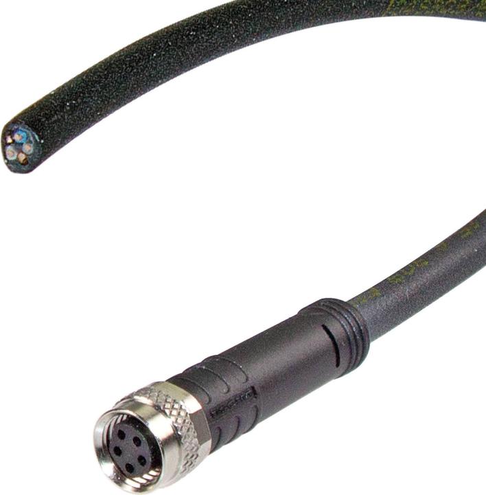 Actual product image Led2work Connection accessories Sensor cable 5m PUR M8 sensor socket 5-pin/open cable ends 24V DC