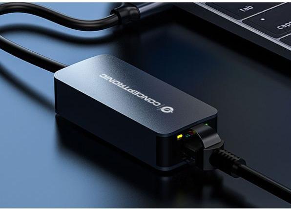 Produktbild Conceptronic Adapter USB-C -> 10/100/1000/2500 (USB-C, RJ45 2.5 Gigabit Ethernet (1x))