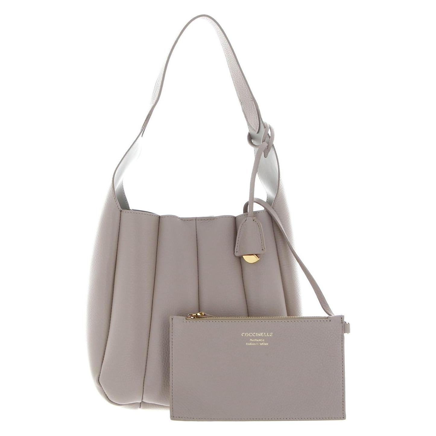 Coccinelle, Damen, Handtasche, Bundie Handbag Grained Leather, Beige