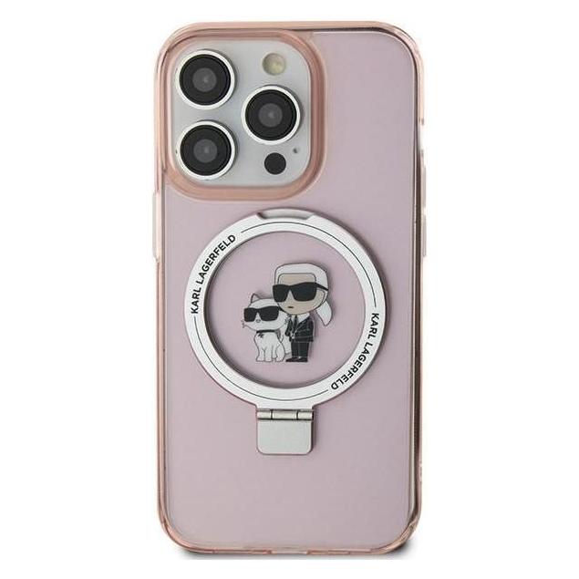 Karl Lagerfeld KLHMN61HMRSKCP IPhone 11 / Xr 6.1" Różowy/pink Hardcase Ring Stand Karl&Choupettte Ma (Apple IPhone 11, Apple IPhone Xr), Smartphone