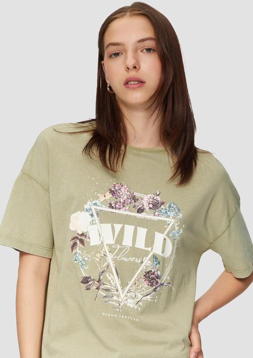 Actual product image S.Oliver T-Shirt Baumwoll-T-Shirt im Loose Fit mit Front-Print (XS)