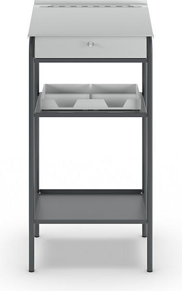 Actual product image eurokraft pro Workshop desk, 2 shelves, HxWxD 1140 x 590 x 520 mm. (59 x 52 x 114 cm)