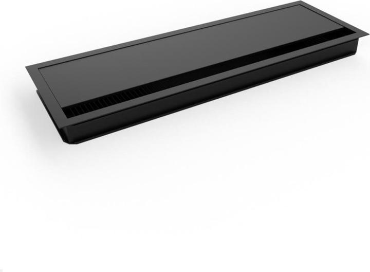 TecLines TKD015B Kabeldurchführung 120x360 mm mit Soft Close, schwarz (Kabeldurchlass, 12 cm)
