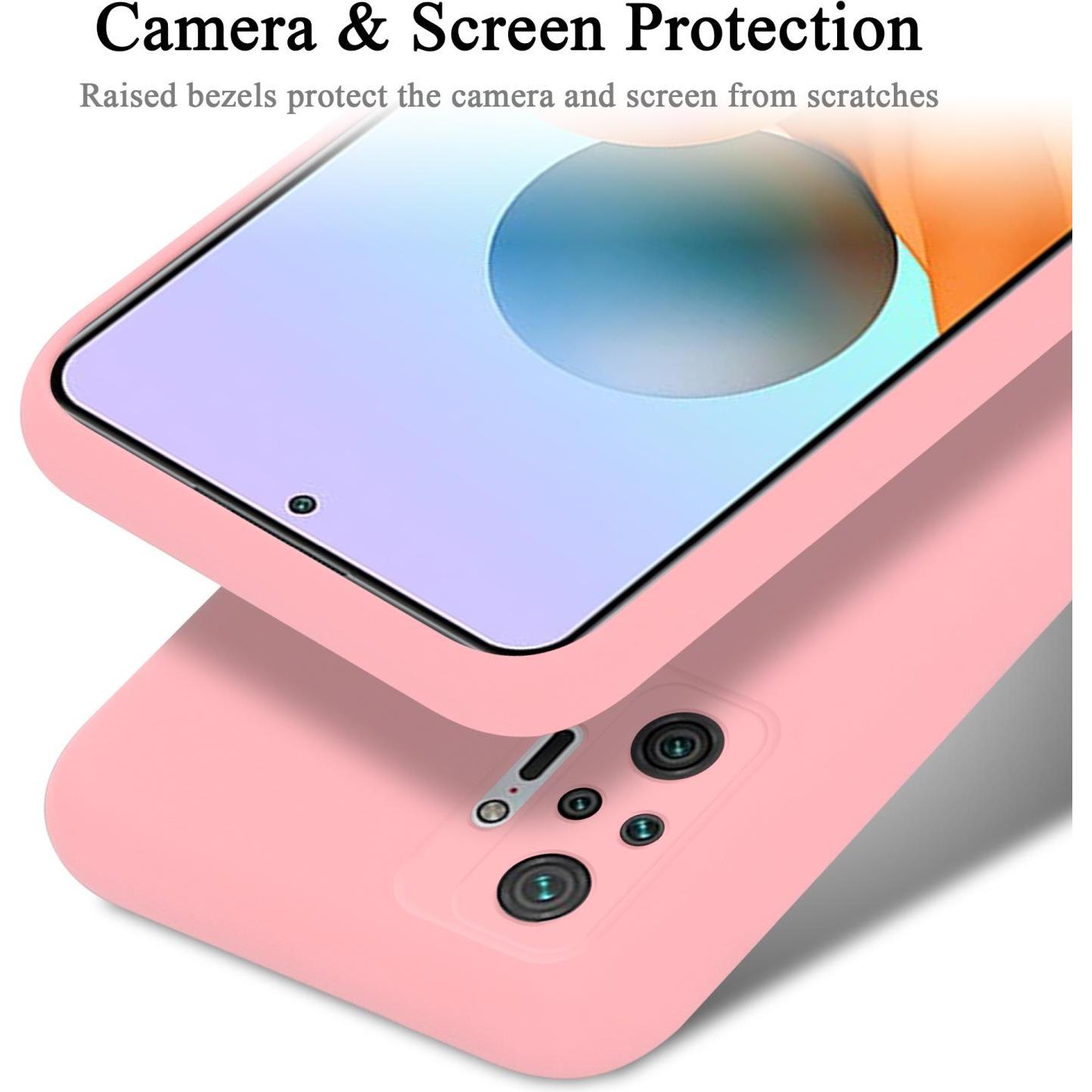 Thumbnail - Cadorabo TPU Hülle für Xiaomi RedMi NOTE 10 PRO Liquid (Xiaomi Redmi Note 10 Pro), Smartphone Hülle, Rosa