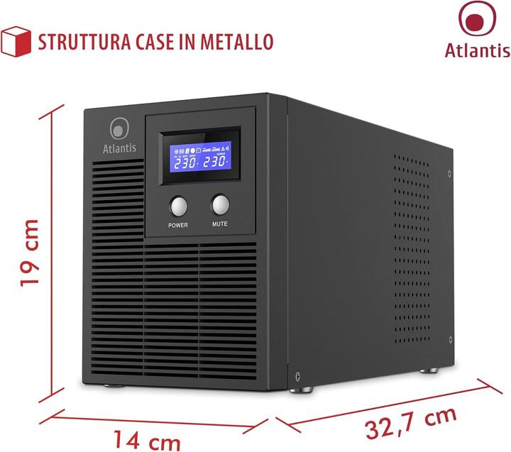 Image du produit Land A03-HP3003P alimentation sans interruption (UPS) Line Interactive 2 kVA 1400 W 6 prise(s) AC (2000 VA, 1400 W, Line-interactive Onduleur)