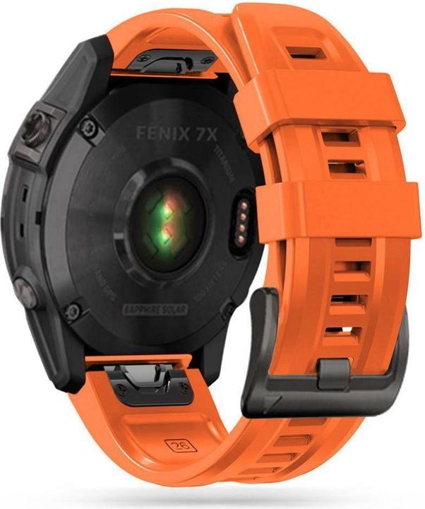 Productafbeelding Tech Išmaniojo laikrodžio Garmin Fenix 3/5X/5X PLUS/6 Pro/6X/7X dirželis, Oranžinės spalvos (26 mm, TPU)