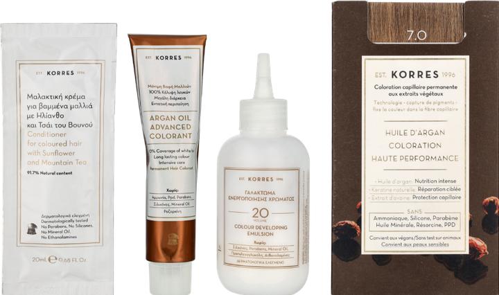 Actual product image Korres Argan Oil Hair Colour (7.0 Blonde)