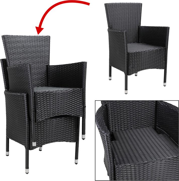 Produktbild Casaria Polyrattan Gartenstühle