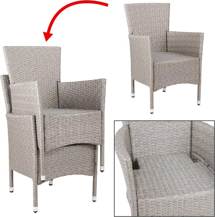 Produktbild Casaria Polyrattan Gartenstühle