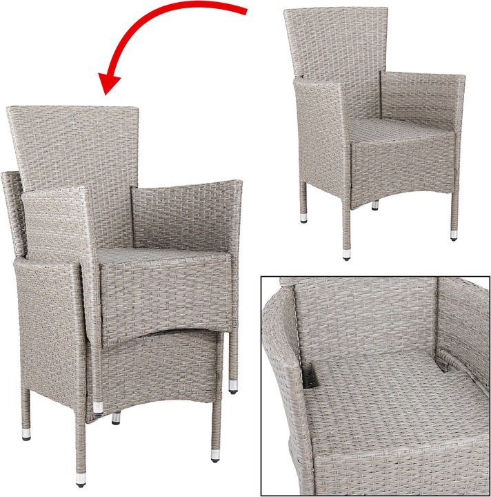 Produktbild Casaria Polyrattan Gartenstühle