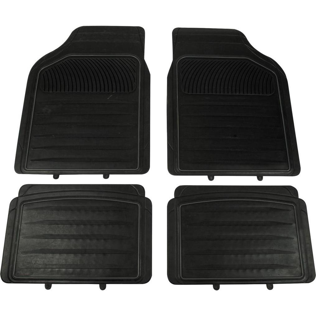 Cartrend, Tappetino auto, Tappetino in gomma bw/gr 4pz (1 set di 4 tappetini)