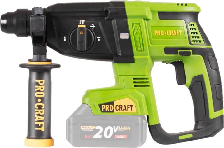 Produktbild Procraft PHA40bb Akku Bohrhammer 20 V 2,6 J SDS plus Brushless + 1x Akku 4,0 Ah - ohne Ladegerät (Bohrhammer)