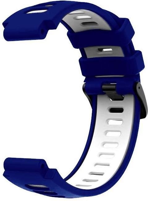 Actual product image Garmin Silicone wristband for G02 - Navy blue and white (14 mm, Silicone)