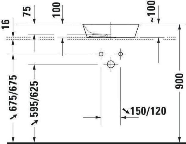 Image du produit Duravit Vasque à poser CAPE COD sans robinetterie 430x430mm blanc WG (430 mm, 430 mm)
