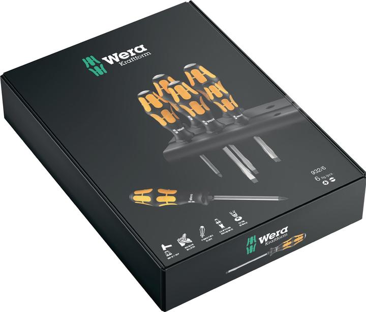 Produktbild Wera 932/6 Rack (Schlitzschrauben, Phillipps-Kreuzschlitz (PH))
