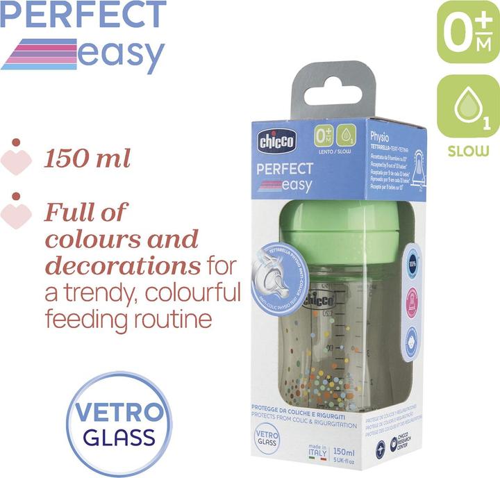 Produktbild Chicco Glasflasche Perfect Easy 150 ml, 1 Loch (150 ml)