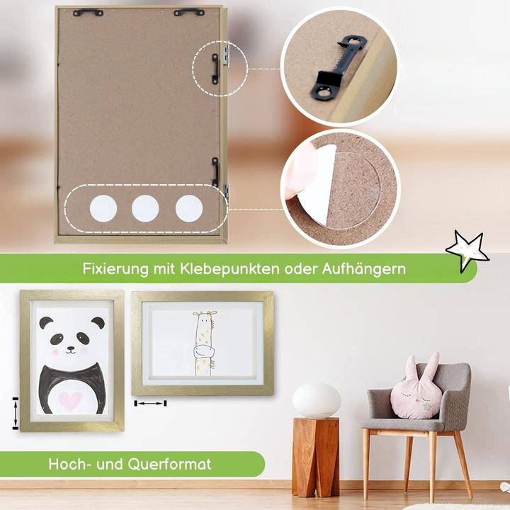 Actual product image Hermex Bilderrahmen Flip Fotorahmen A4 Kunstrahmen Bildhalter Wandrahmen (A4)