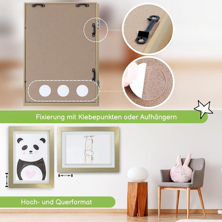 Produktbild Hermex Bilderrahmen Flip Fotorahmen A4 Kunstrahmen Bildhalter Wandrahmen (A4)