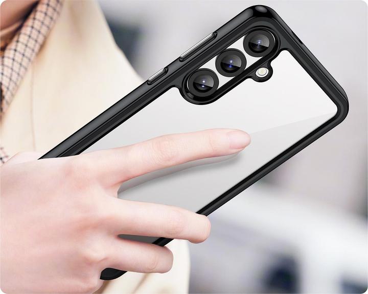 Image du produit Hurtel Back panel cover Outer Space Case for Samsung Galaxy A36 Cover with Flexible Frame - Black (Samsung Galaxy A36)