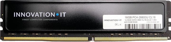 Image du produit Innovation IT 3600 16GB CL18 1.35V avec heatspreader (CL18-22-22) (1 x 16GB, 3600 MHz, RAM DDR4, DIMM)