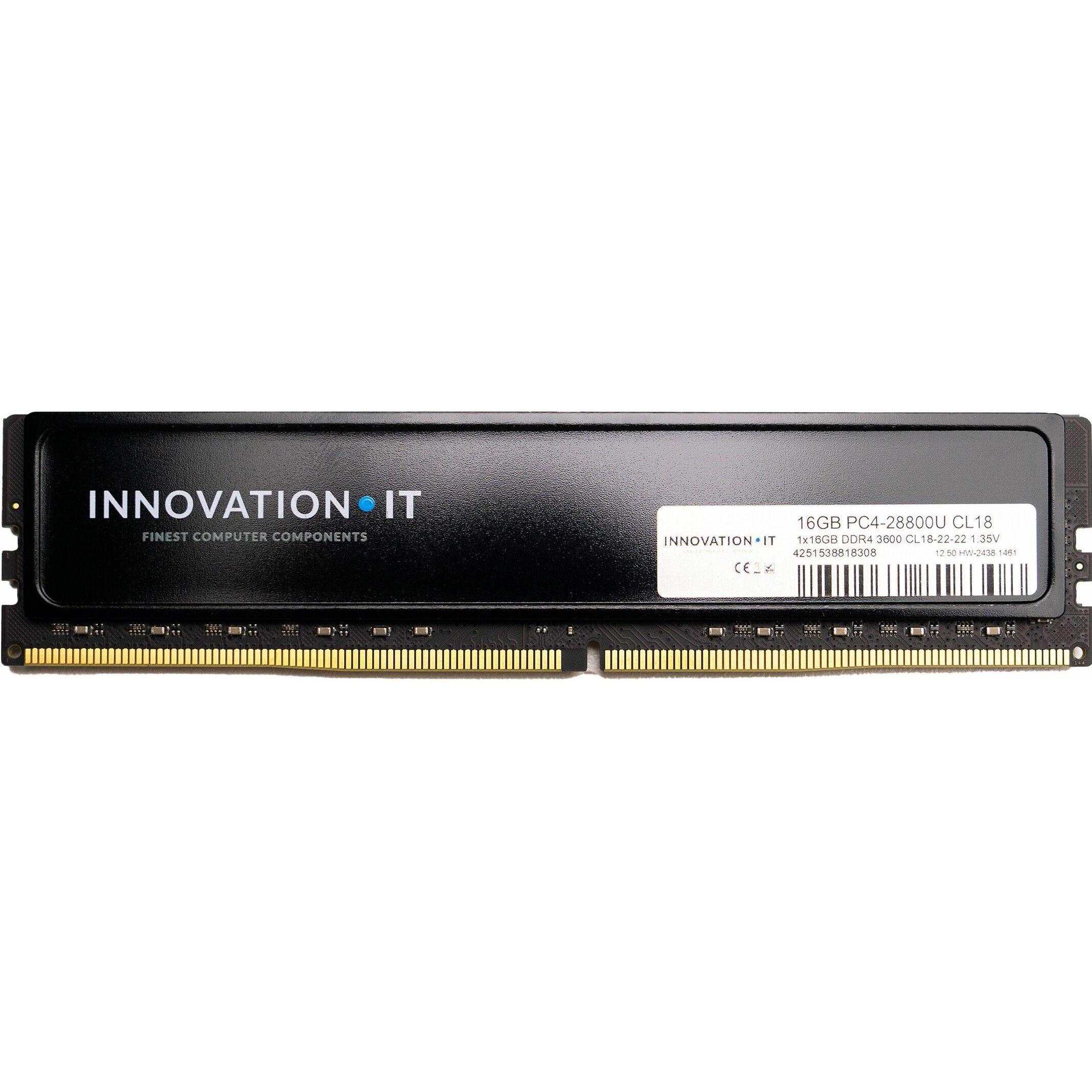 Thumbnail - Innovation IT 3600 16GB CL18 1.35V mit Heatspreader (CL18-22-22) (1350 MHz, DDR4-RAM), RAM