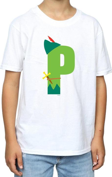 Immagine prodotto Disney Alphabet P Is For Peter Pan Maglietta Ragazzi (140, 146)