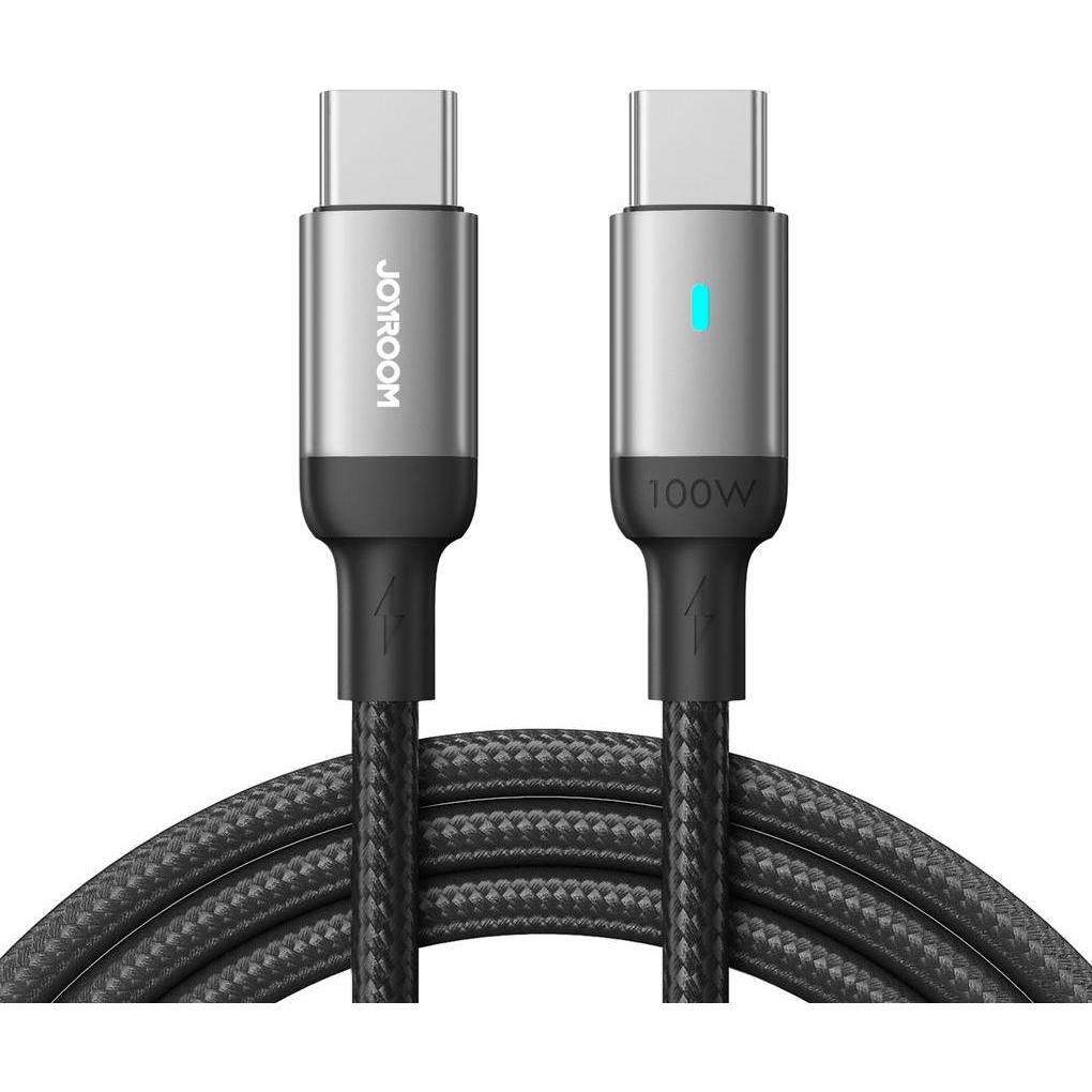 Thumbnail - Joyroom S-CC100A10 Extraordinary Series 100W Type-C to Type-C Fast Charging Data Cable 1.2m-Black (1.20 m), USB Kabel