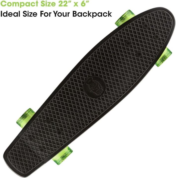 Produktbild Xootz Retro Skateboard mit LED-Rollen (22")