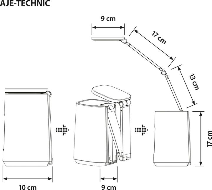 Produktbild Activejet AJE-TECHNIC LED-Schreibtischlampe mit weissem Schirm (200 lm)