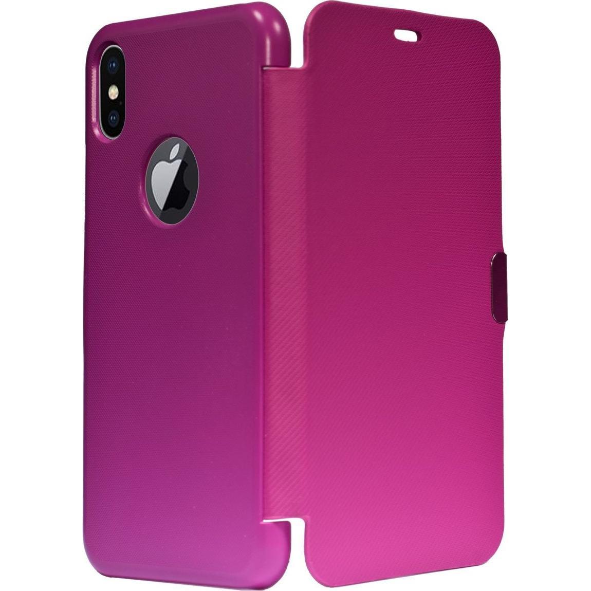 Thumbnail - König Design Apple iPhone X / XS Hülle Case Handy Cover Schutz Tasche Flip Schutzhülle Pink (Apple iPhone XS), Smartphon...