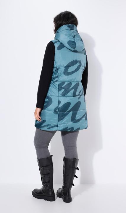 Image du produit Ulla Popken Doudoune matelassée HYPRAR sans manches, matière déperlante recyclée, motif léopard (54)