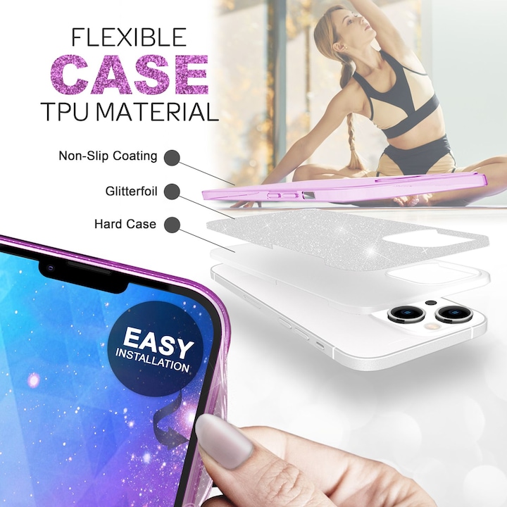 Produktbild Nalia Glitzer Hülle (Apple iPhone 14)