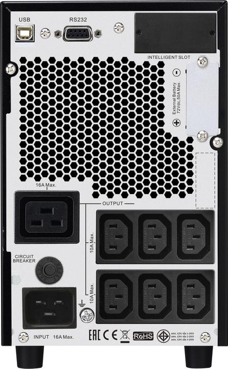 Immagine prodotto APC Easy UPS On-Line Ext. Runtime SRV 3000VA, senza batteria (3000 VA, 2400 W, Doppio convertitore online UPS)
