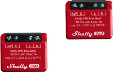 Shelly 1PM Mini Gen3 x2 (Switch actuator)
