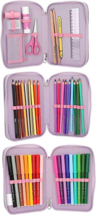 Produktbild Depesche Ylvi 3-Fach Federtasche mit appliziertem Flügel inkl. Stifte