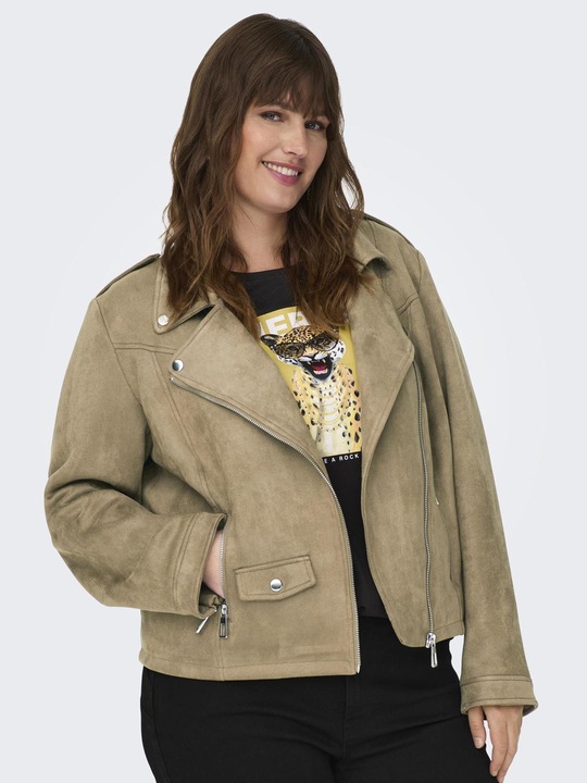 Produktbild Only Fly-Away Kragen Curve Jacke Bikerjacke in Lederoptik (44)